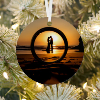 Our First Christmas Married, For Them Metal Ornament