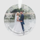 Our First Christmas Married Mr. & Mrs. Snowflakes
