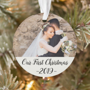 Our First Christmas Married Personalized Christmas Ornament