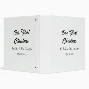 Our first Christmas Mr and Mrs couple name date Binder