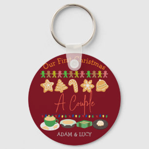 Our first Christmas Mr. and Mrs. /Couple newlywed Keychain