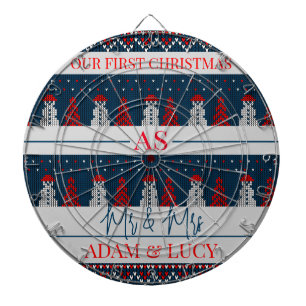 Our first Christmas Mr and Mrs   newlywed  Dartboard