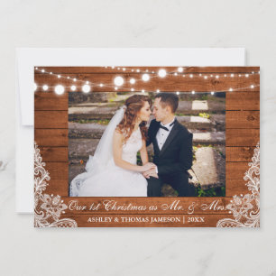 Our First Christmas Mr. & Mrs. Rustic Card