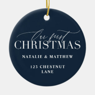 our first christmas new home ceramic ornament