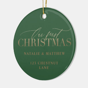 our first christmas new home ceramic ornament