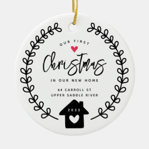 Our First Christmas New House Ceramic Ornament