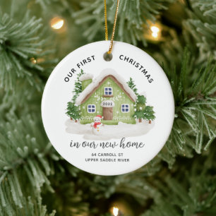 Our First Christmas New House Ceramic Ornament