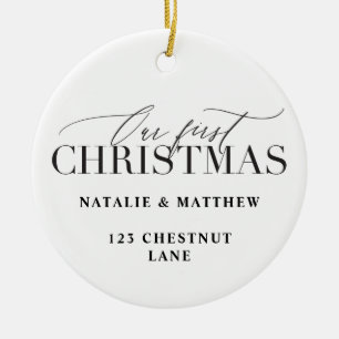 Our first Christmas new house or newly wed Ceramic Ornament