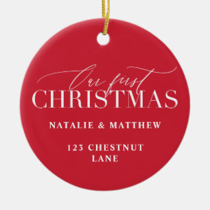 Our first Christmas new house or newly wed Ceramic Ornament