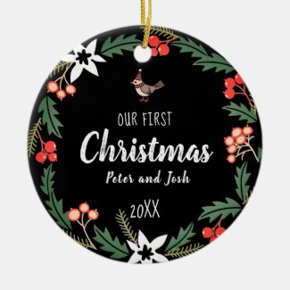 Our First Christmas non-gender Ceramic Ornament