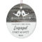 Our first Christmas ornament - love birds - rustic