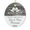 Our first Christmas ornament - love birds - rustic