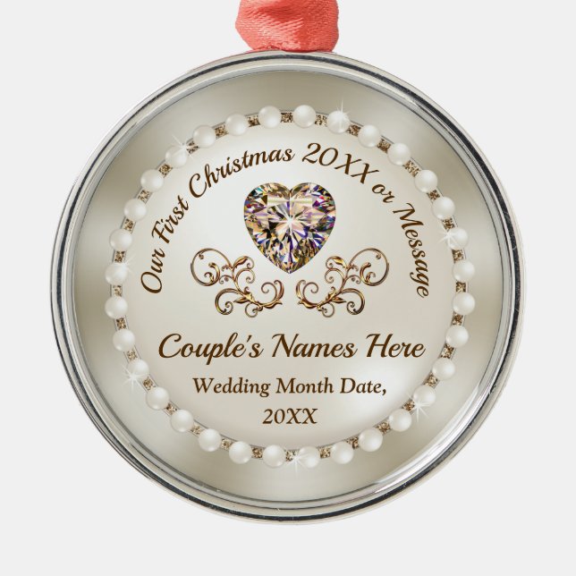 Our First Christmas Ornament Personalized (Front)