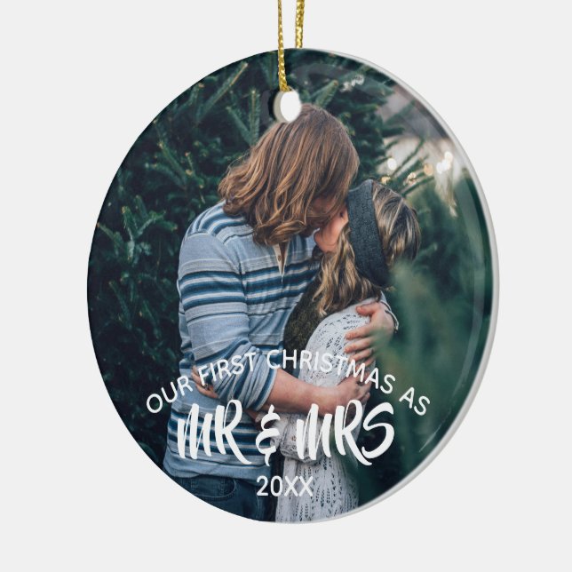 Our First Christmas Personalized Ceramic Ornament (Left)