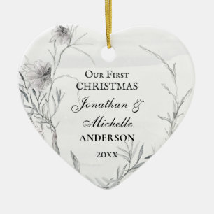 Our First Christmas, Personalized Christian Ceramic Ornament