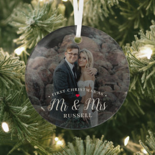 Our First Christmas Personalized Photo Ornament