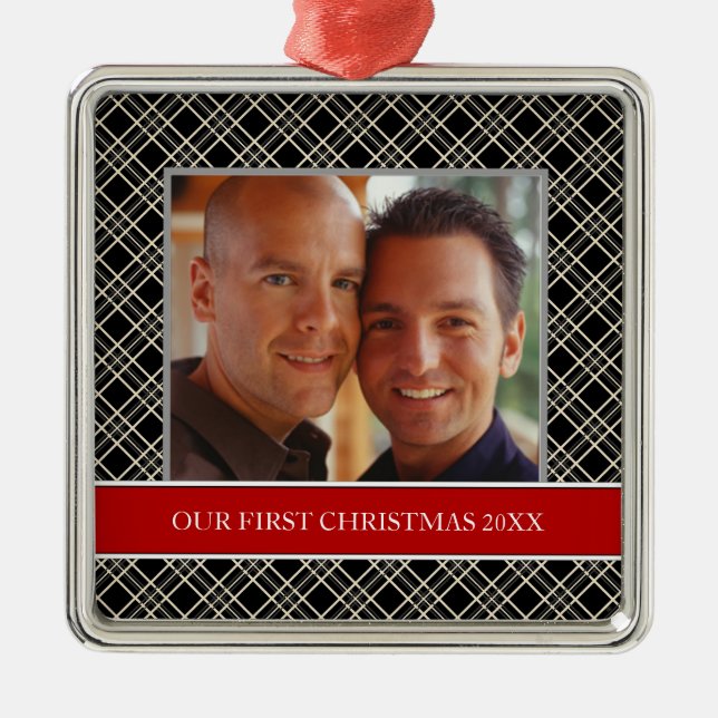 Our First Christmas Photo Holiday Ornaments (Front)