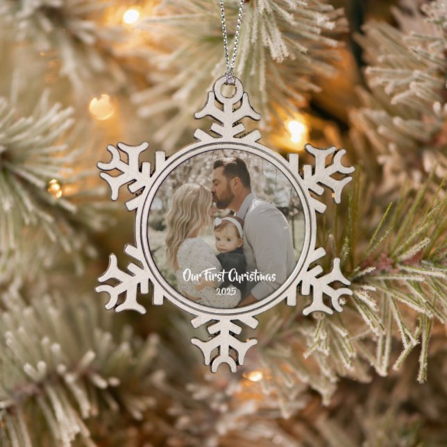 Our First Christmas Photo Ornament (Tree)