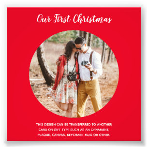Our First Christmas PHOTO Template - Create Own Print