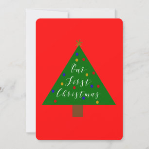 Our First Christmas Simplistic Holiday Card