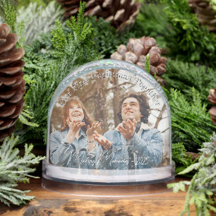 Our First Christmas Snow Globe For Couple
