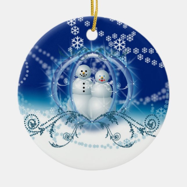 Our First Christmas Snowman Ornaments (Front)