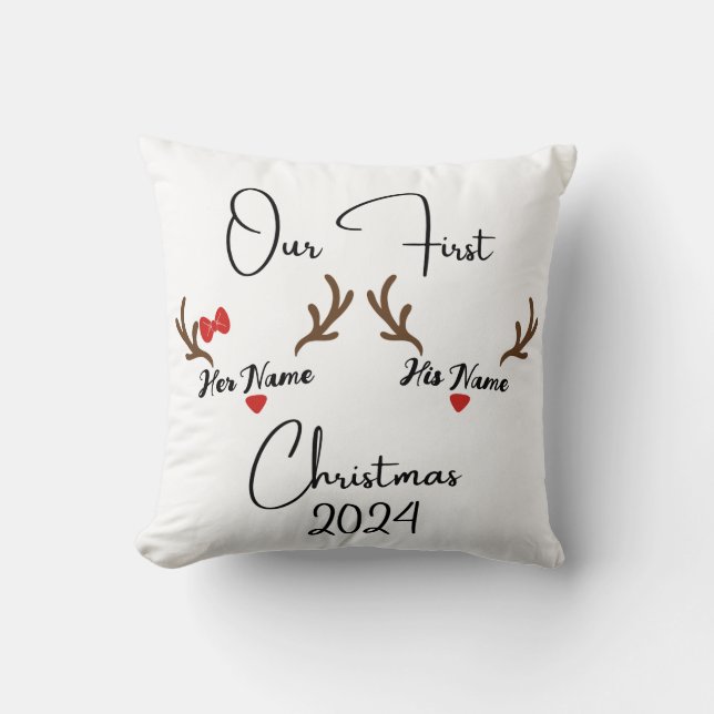 Our first Christmas Throw Pillow (Front)