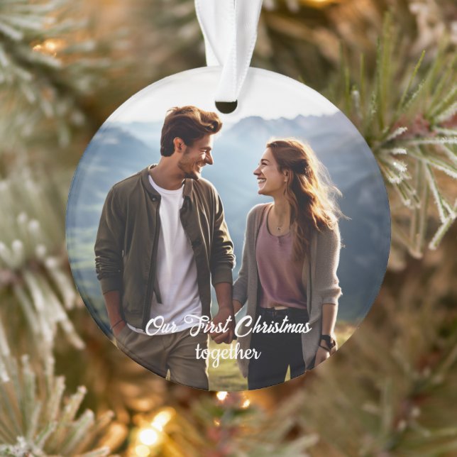Our First Christmas Together 1 Photo Ornament (Tree)