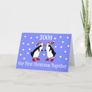 Our First Christmas Together 2009 (Penguins) Holiday Card