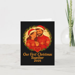 Our First Christmas Together 2025 Matching Couple  Card