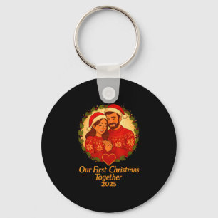 Our First Christmas Together 2025 Matching Couple Keychain