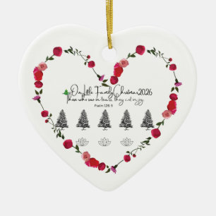 Our First Christmas Together 2026 Heart Ornament, Ceramic Ornament