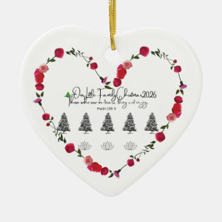 Our First Christmas Together 2026 Heart Ornament, Ceramic Ornament