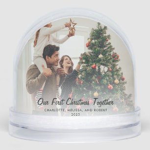 Our First Christmas Together as Family Photos Snowglobe