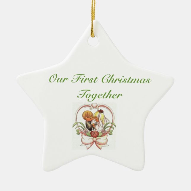 Our First Christmas Together Ceramic Ornament (Front)