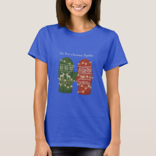 Our First Christmas Together Cozy Knitted T-Shirt