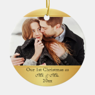 Our First Christmas Together Custom Ceramic Ornament