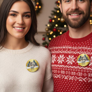 Our First Christmas Together Custom Name 1 Inch Round Button
