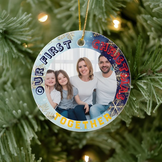 Our First Christmas Together  Custom Photo  Ceramic Ornament (Creator Uploaded)