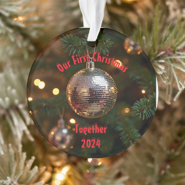 Our First Christmas Together Customizable Ornament (Tree)