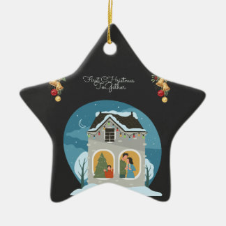 Our First Christmas Together Family Holiday Ceramic Ornament