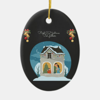 Our First Christmas Together Family Holiday Ceramic Ornament