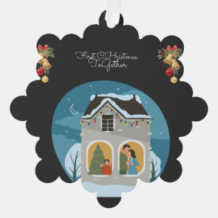 Our First Christmas Together Family Holiday Ornament Card