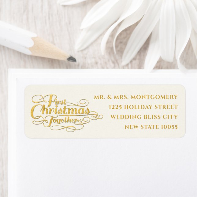 Our First Christmas Together Golden Script Address (Insitu)