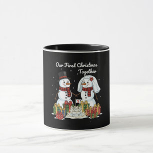 Our First Christmas Together   Newlywed Snowman  Mug