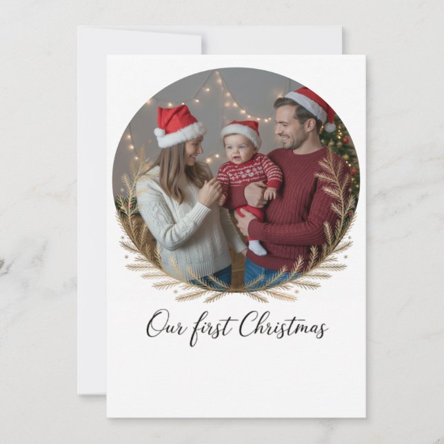 Our First Christmas Together – Personalized Holiday Card (Front)
