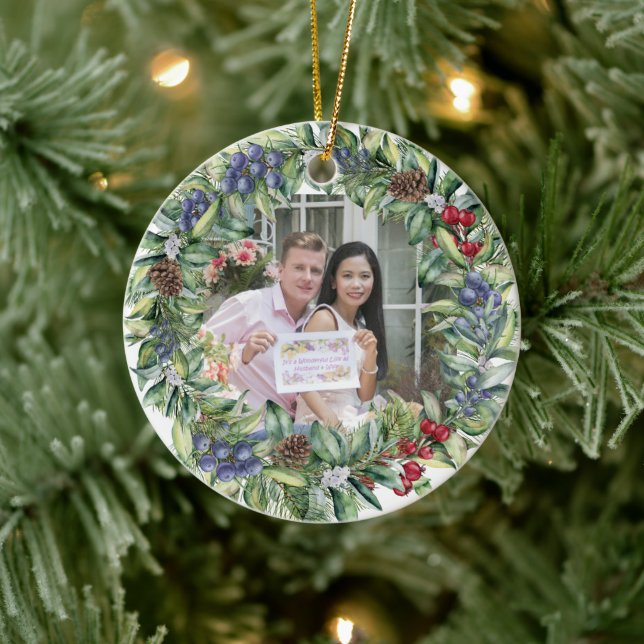 Our First Christmas Together | Personalized Photo Ceramic Ornament (Tree)