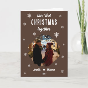 Our First Christmas Together Photo Holiday Card