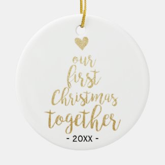 Our first Christmas together Photo ornament