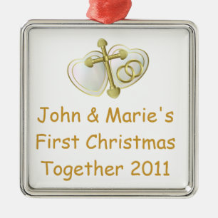 Our First Christmas Together Religious Metal Ornament